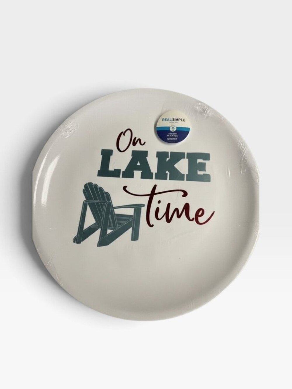 Lake Life Dinner Plates Set - New Plastic Indoor & Outdoor Dining Plates